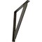 Ekena Millwork Traditional Wrought Iron Bracket, (Single center brace), Antiqued Warm Silver 1 1/2"W x 12"D x 15"H BKTM01X12X15STRAWS - alternate 1
